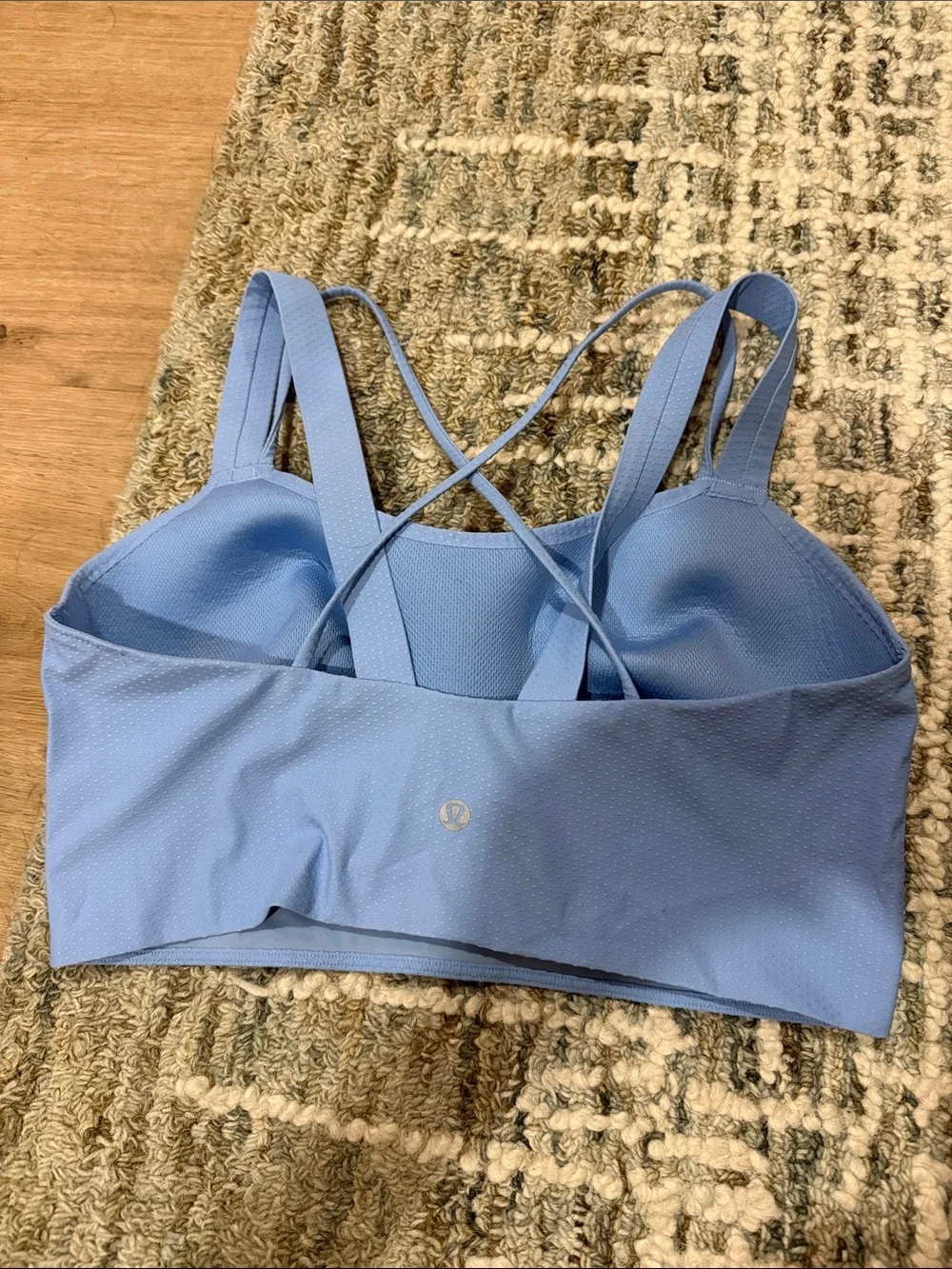 lululemon athletica Periwinkle Crossback Light Blue Sports Bra